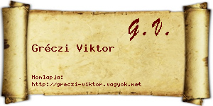 Gréczi Viktor névjegykártya